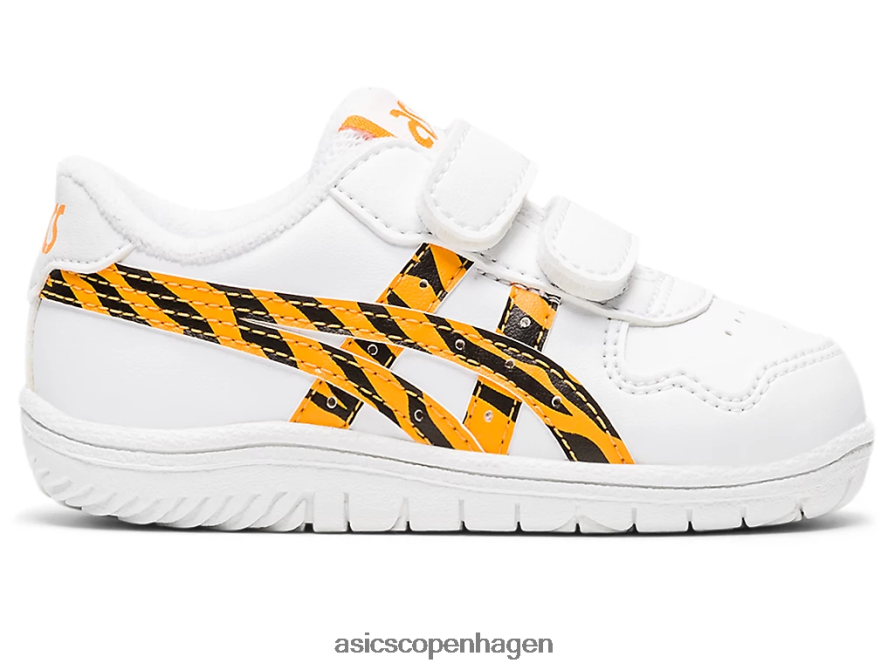 Asics japans småbørnsstørrelse hvid/fællegul Z206F64443