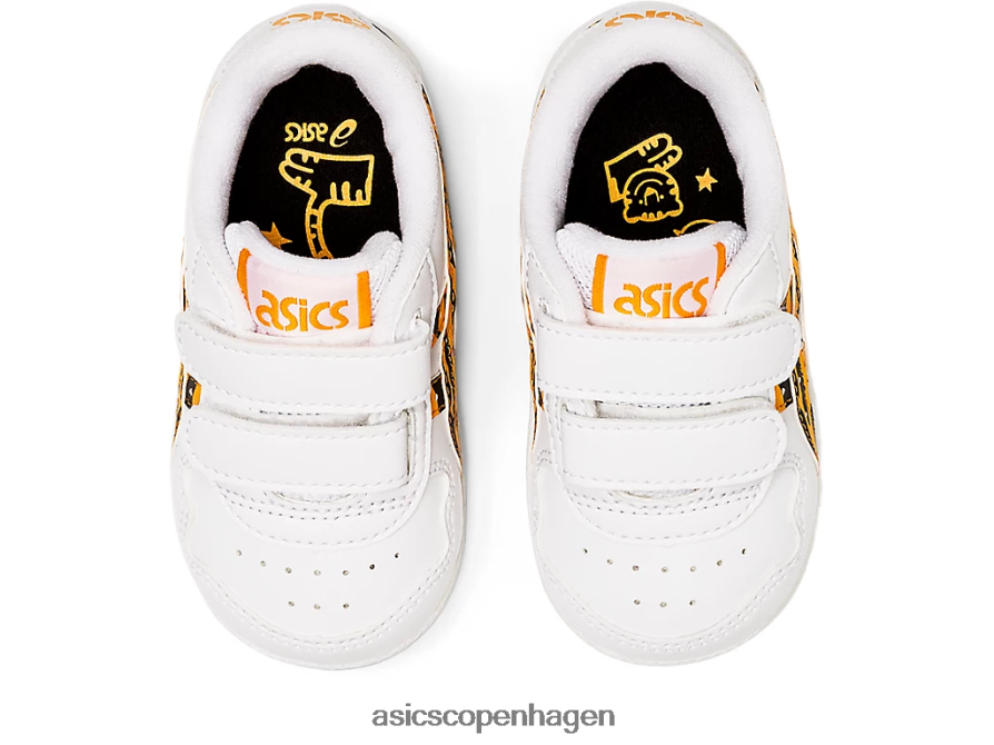 Asics japans småbørnsstørrelse hvid/fællegul Z206F64443