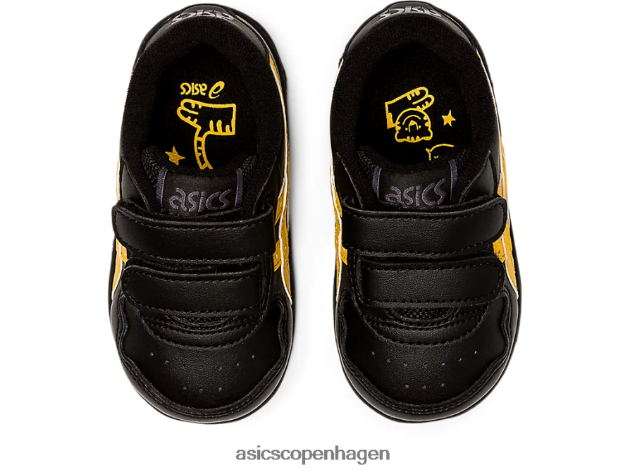 Asics japans småbørnsstørrelse sort/tigergul Z206F64449