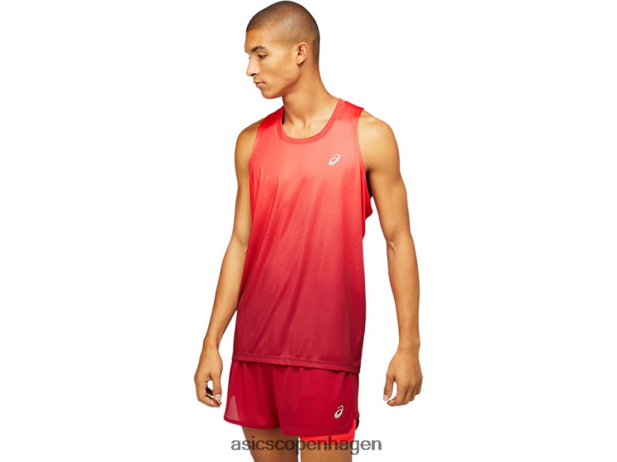 Asics kasane singlet elektrisk rød/burgunder Z206F61798