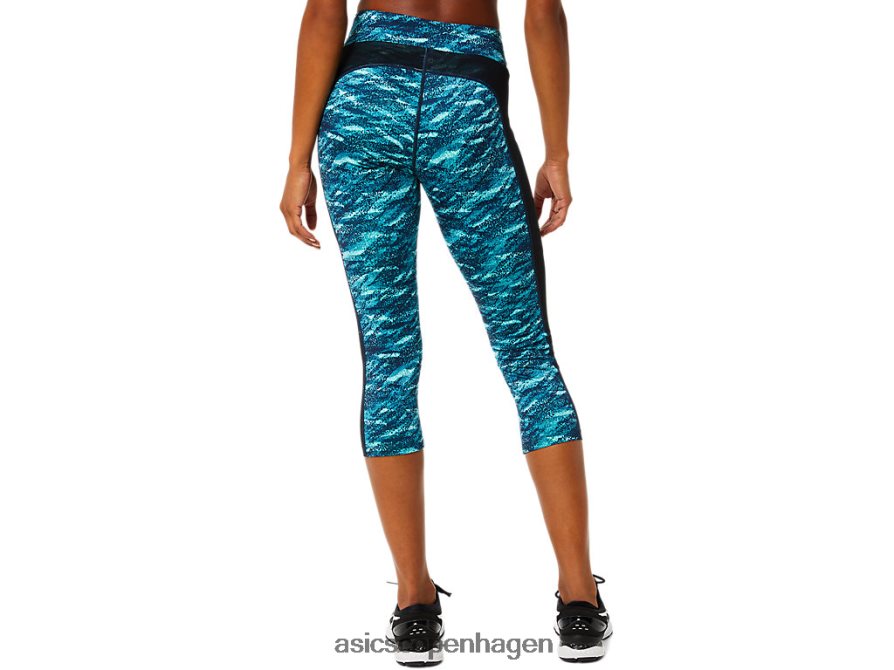 Asics kate lomme capri peacoat/fresh ice multi Z206F63771