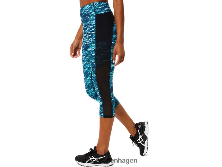 Asics kate lomme capri peacoat/fresh ice multi Z206F63771