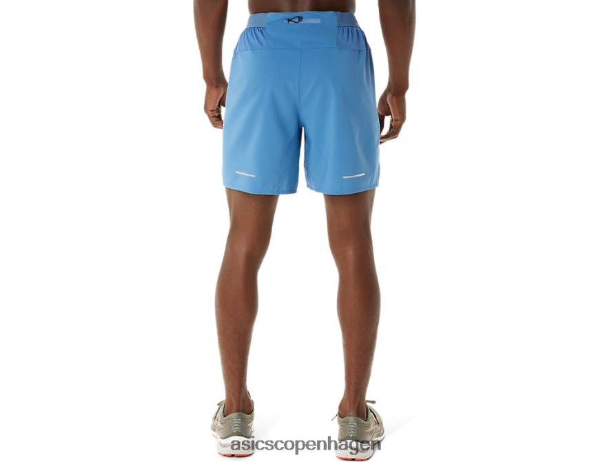 Asics kort vej 2-n-1 7 azurblå/performance sort Z206F61098