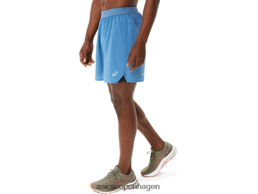 Asics kort vej 2-n-1 7 azurblå/performance sort Z206F61098