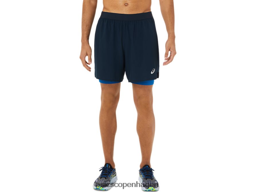 Asics kort vej 2-n-1 7 fransk blå/sø kørsel Z206F61478