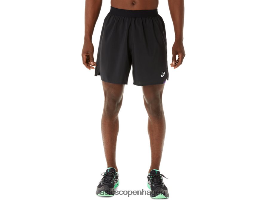 Asics kort vej 2-n-1 7 performance sort/druesyltetøj Z206F6893