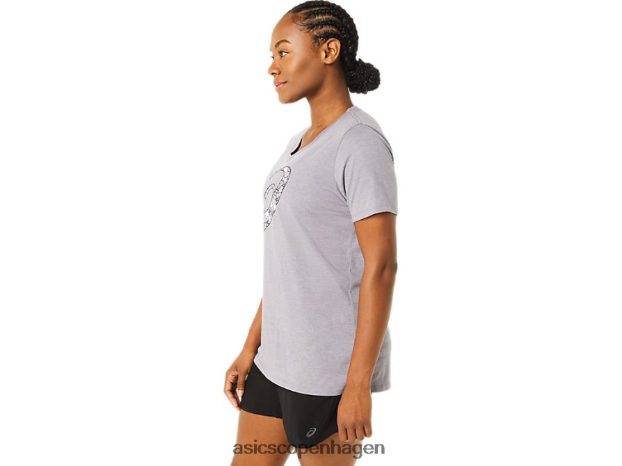 Asics kortærmet cherry blossom vneck lavendel grå lyng Z206F63644
