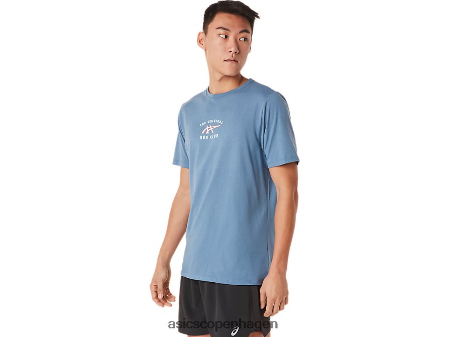 Asics kortærmet klub-t-shirt storm blå Z206F61700