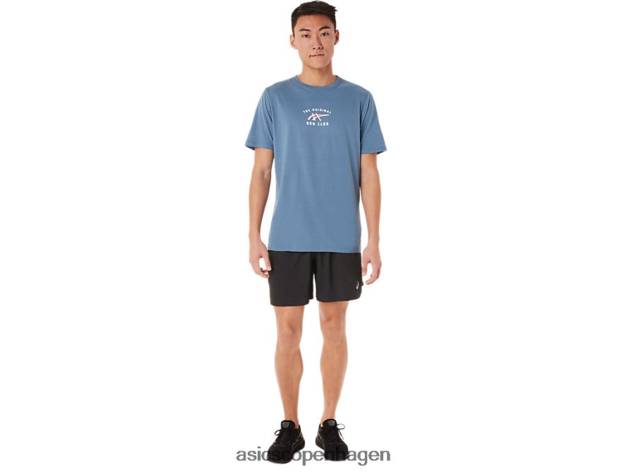 Asics kortærmet klub-t-shirt storm blå Z206F61700