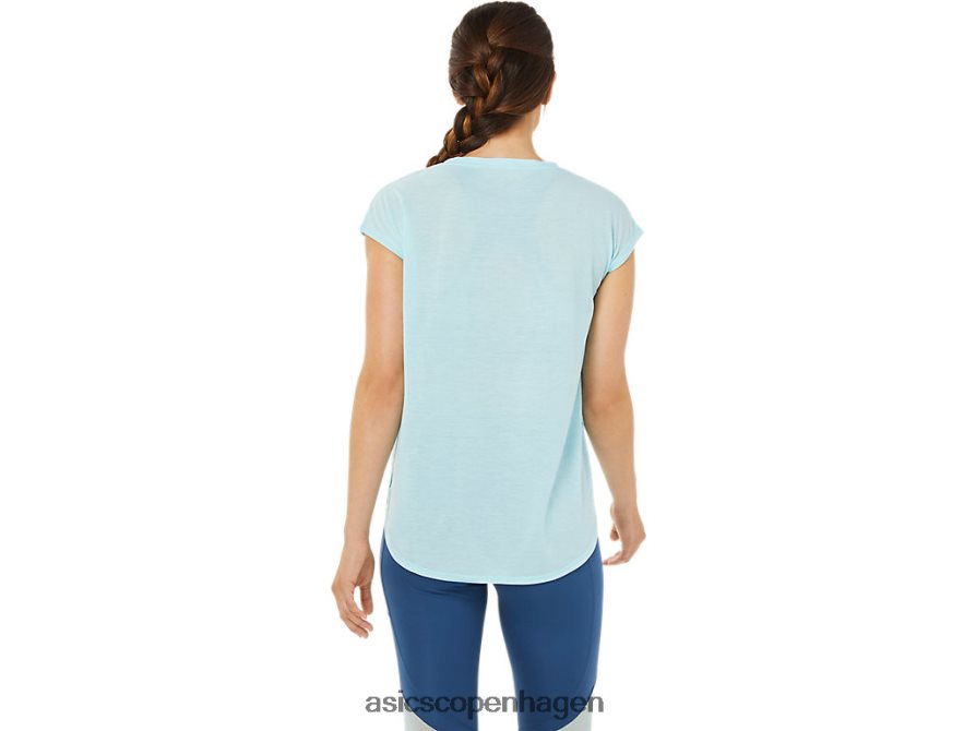 Asics kortærmet top med slids klar blå Z206F63369
