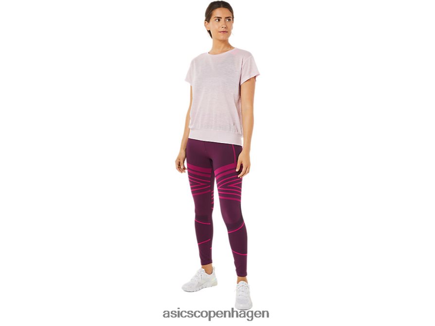 Asics kortærmet top med åben ryg steg knapt Z206F63383