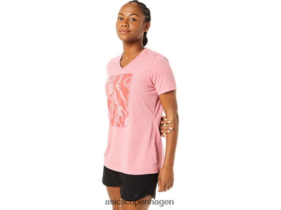 Asics kortærmet v-udskæring røget rosenlyng Z206F63707