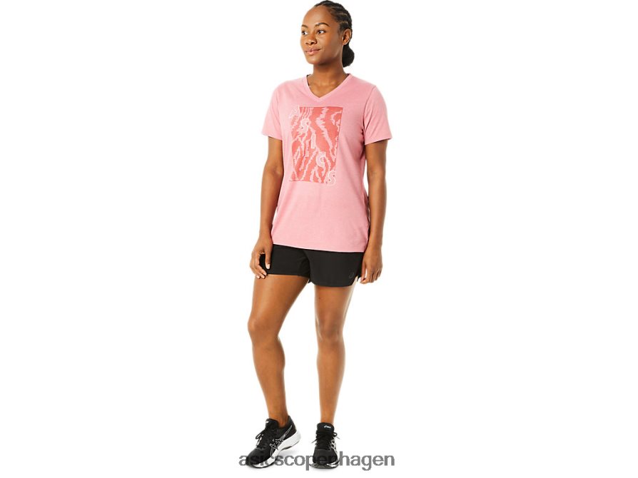 Asics kortærmet v-udskæring røget rosenlyng Z206F63707