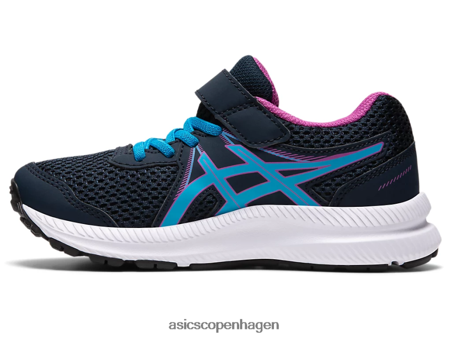Asics kæmpe 7 førskole fransk blå/digital aqua Z206F64549
