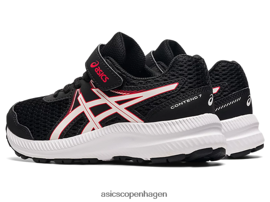 Asics kæmpe 7 førskole sort/elektrisk rød Z206F64512