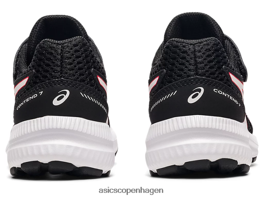 Asics kæmpe 7 førskole sort/elektrisk rød Z206F64512