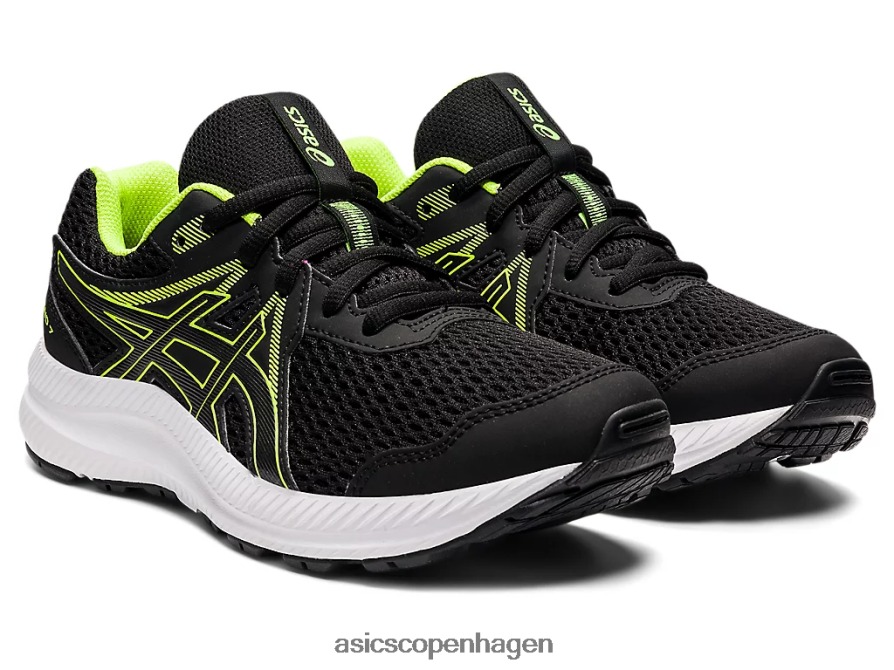 Asics kæmpe 7 klasse skole sort/farlig grøn Z206F64486