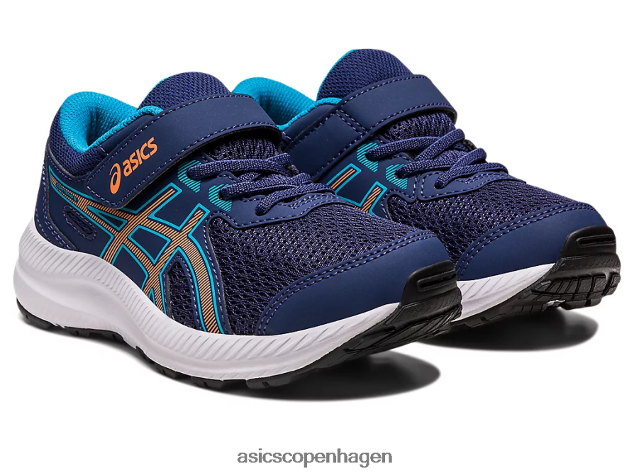 Asics kæmpe 8 førskole indigo blå/sol fersken Z206F64252