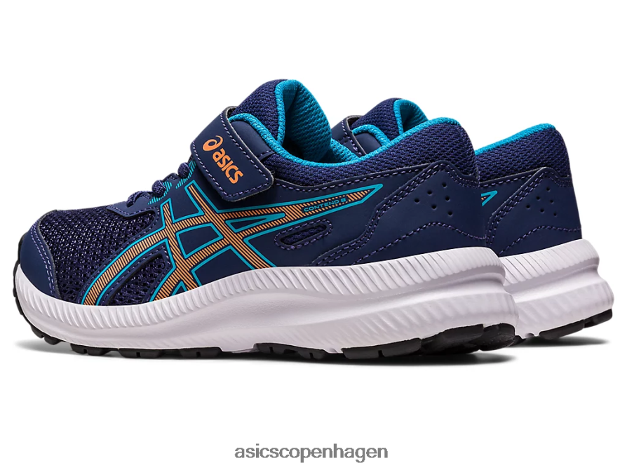 Asics kæmpe 8 førskole indigo blå/sol fersken Z206F64252