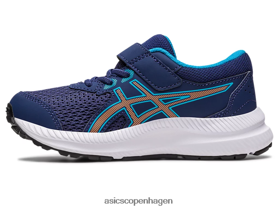 Asics kæmpe 8 førskole indigo blå/sol fersken Z206F64252