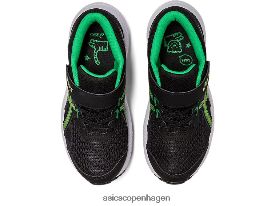 Asics kæmpe 8 førskole sort/limeskal Z206F64243