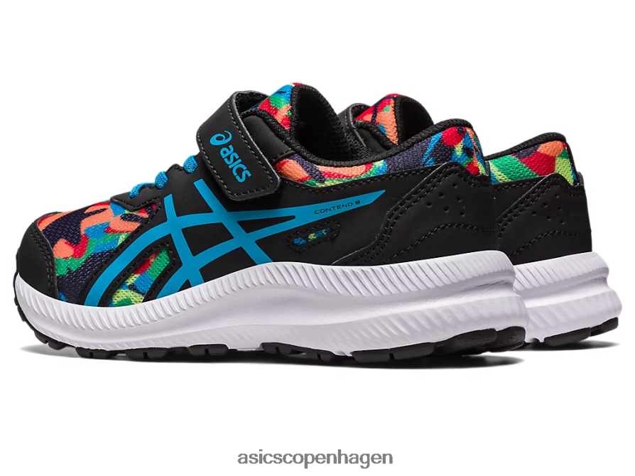 Asics kæmpe 8 førskole sort/øblå Z206F64247