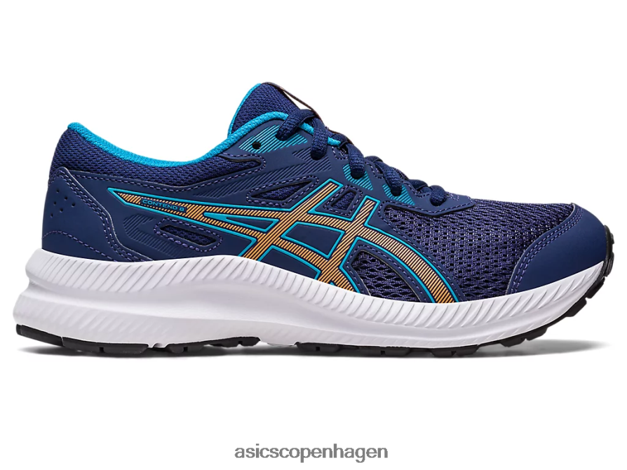 Asics kæmpe 8 klasse skole indigo blå/sol fersken Z206F64286