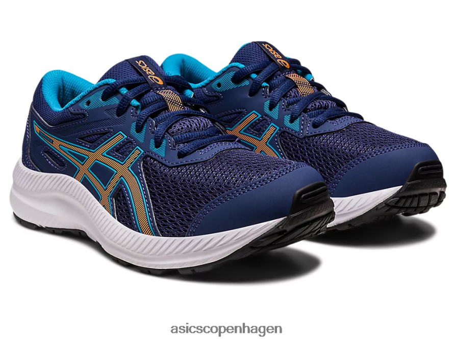 Asics kæmpe 8 klasse skole indigo blå/sol fersken Z206F64286