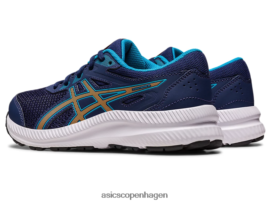 Asics kæmpe 8 klasse skole indigo blå/sol fersken Z206F64286