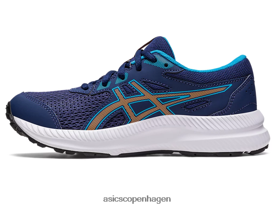 Asics kæmpe 8 klasse skole indigo blå/sol fersken Z206F64286
