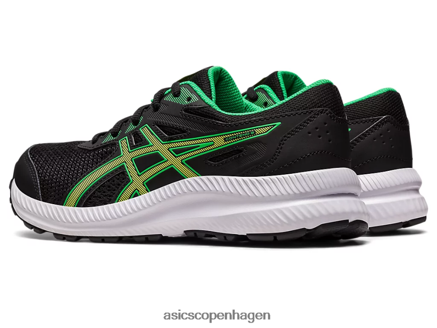 Asics kæmpe 8 klasse skole sort/limeskal Z206F64246