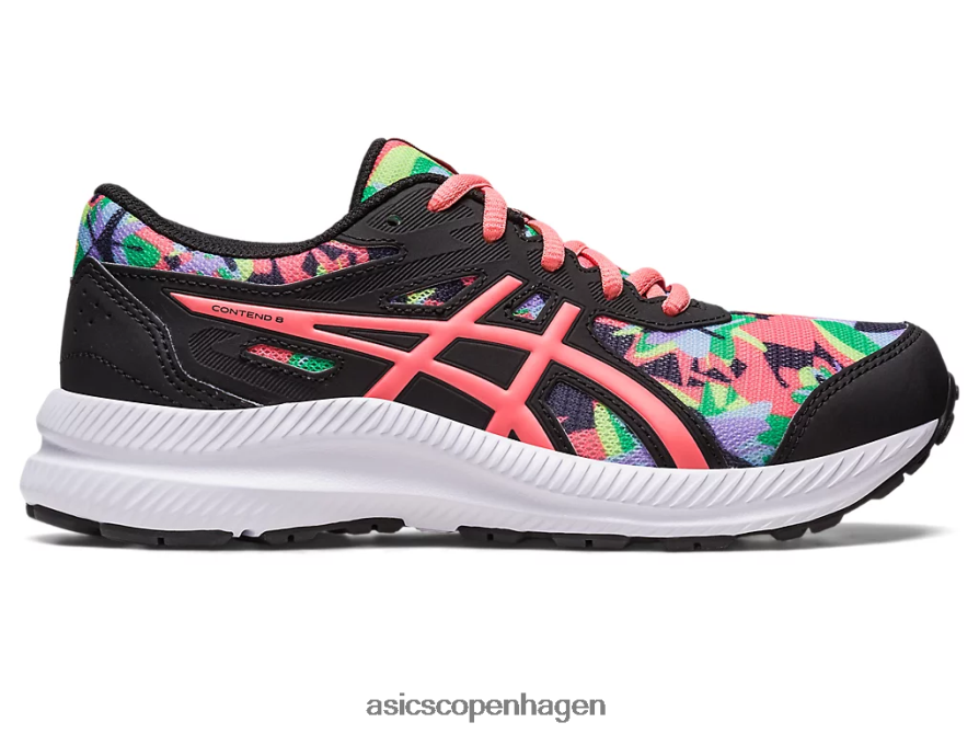 Asics kæmpe 8 klasse skole sort/papaya Z206F64250