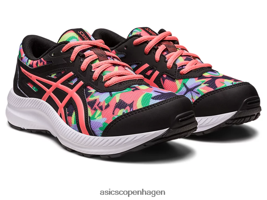 Asics kæmpe 8 klasse skole sort/papaya Z206F64250