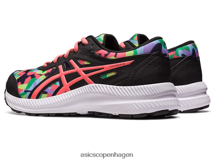 Asics kæmpe 8 klasse skole sort/papaya Z206F64250