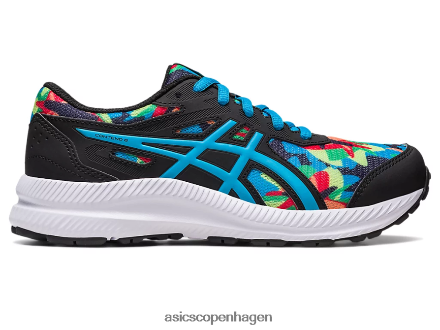 Asics kæmpe 8 klasse skole sort/øblå Z206F64256