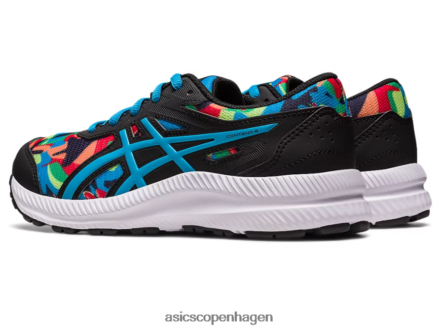 Asics kæmpe 8 klasse skole sort/øblå Z206F64256