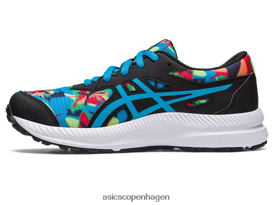 Asics kæmpe 8 klasse skole sort/øblå Z206F64256