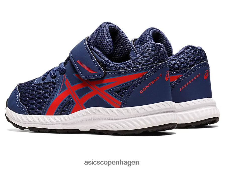 Asics kæmper med 7 småbørnsstørrelse dybt hav/klassisk rød Z206F64390