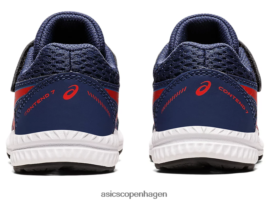 Asics kæmper med 7 småbørnsstørrelse dybt hav/klassisk rød Z206F64390