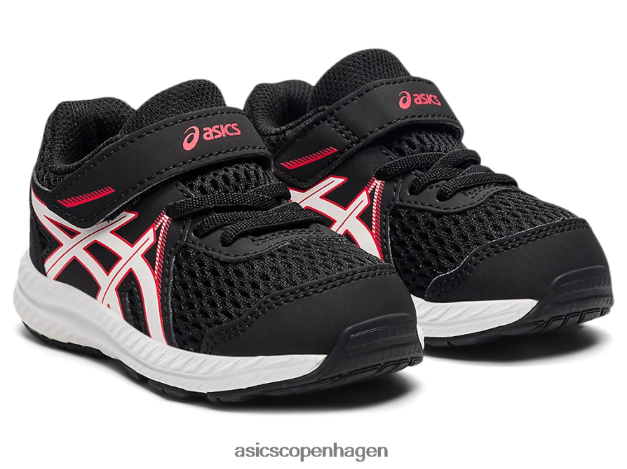 Asics kæmper med 7 småbørnsstørrelse sort/elektrisk rød Z206F64523