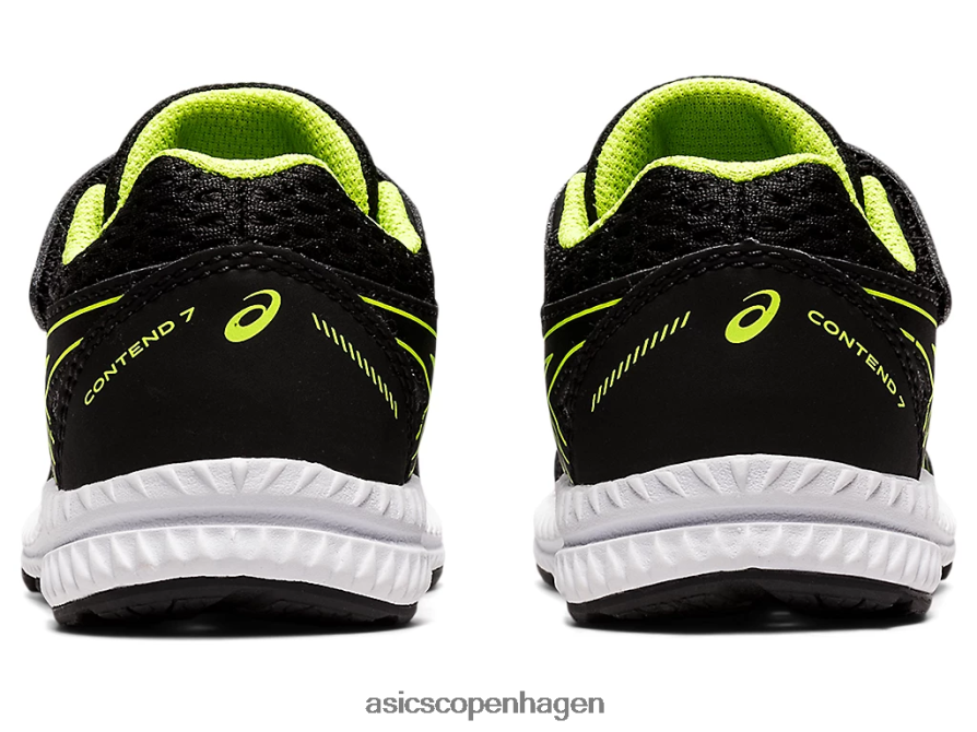 Asics kæmper med 7 småbørnsstørrelse sort/farlig grøn Z206F64485