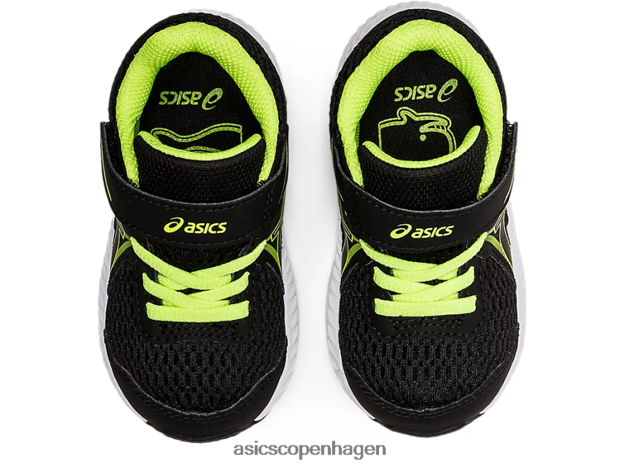 Asics kæmper med 7 småbørnsstørrelse sort/farlig grøn Z206F64485