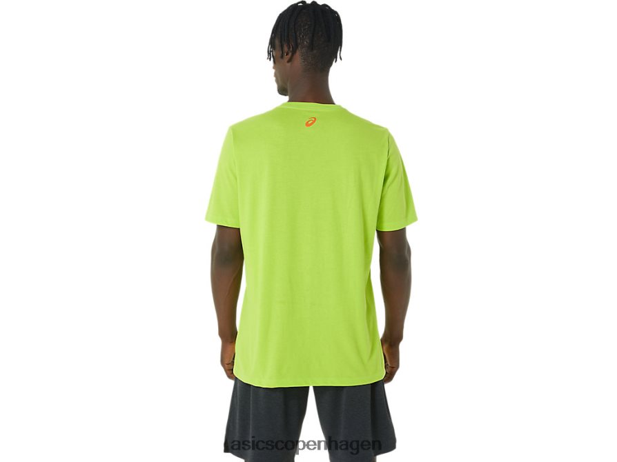 Asics lang abstrakt logo-t-shirt limeskal Z206F61033