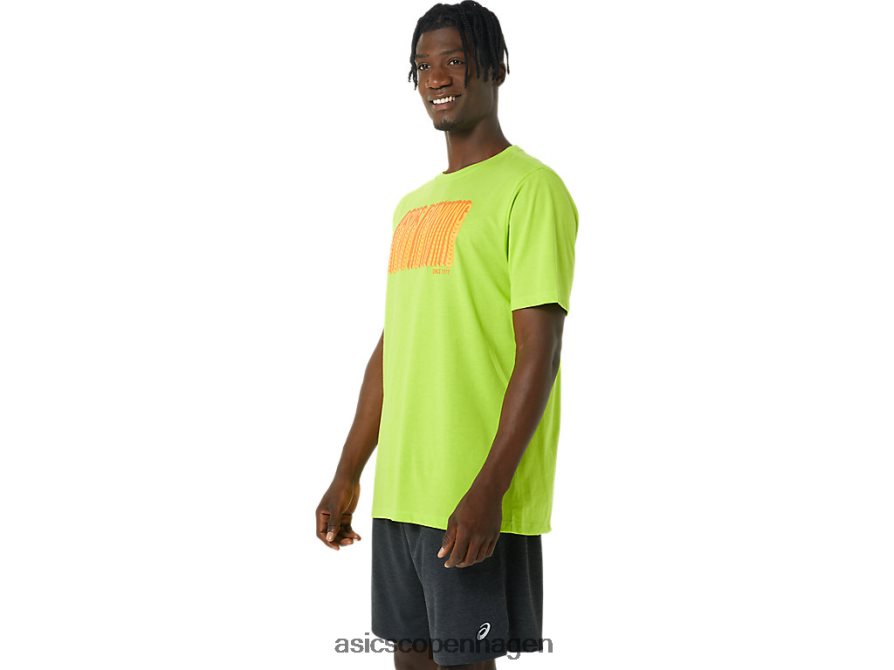 Asics lang abstrakt logo-t-shirt limeskal Z206F61033