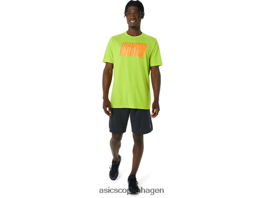 Asics lang abstrakt logo-t-shirt limeskal Z206F61033
