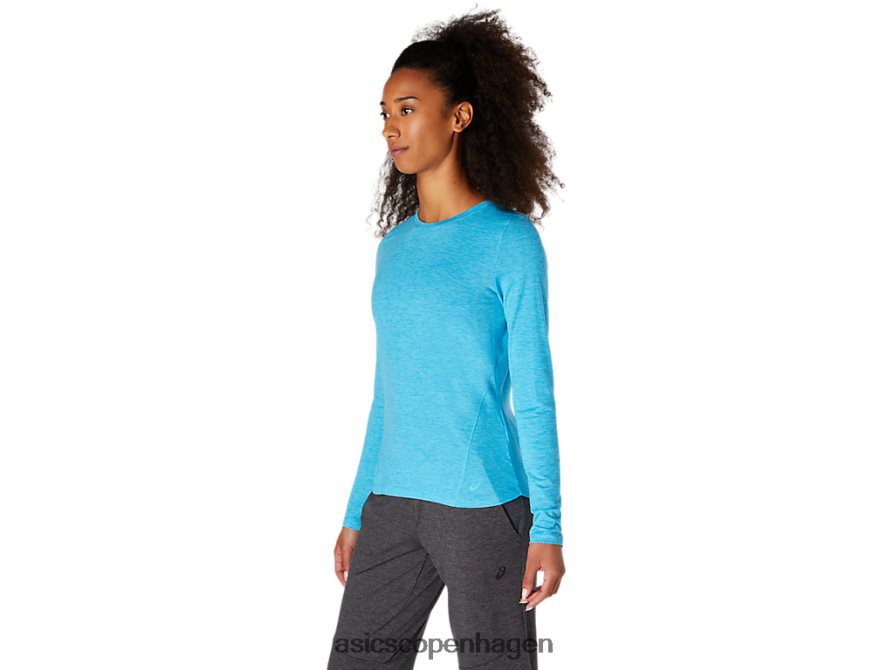 Asics langærmet lyng top digital aqua Z206F64117