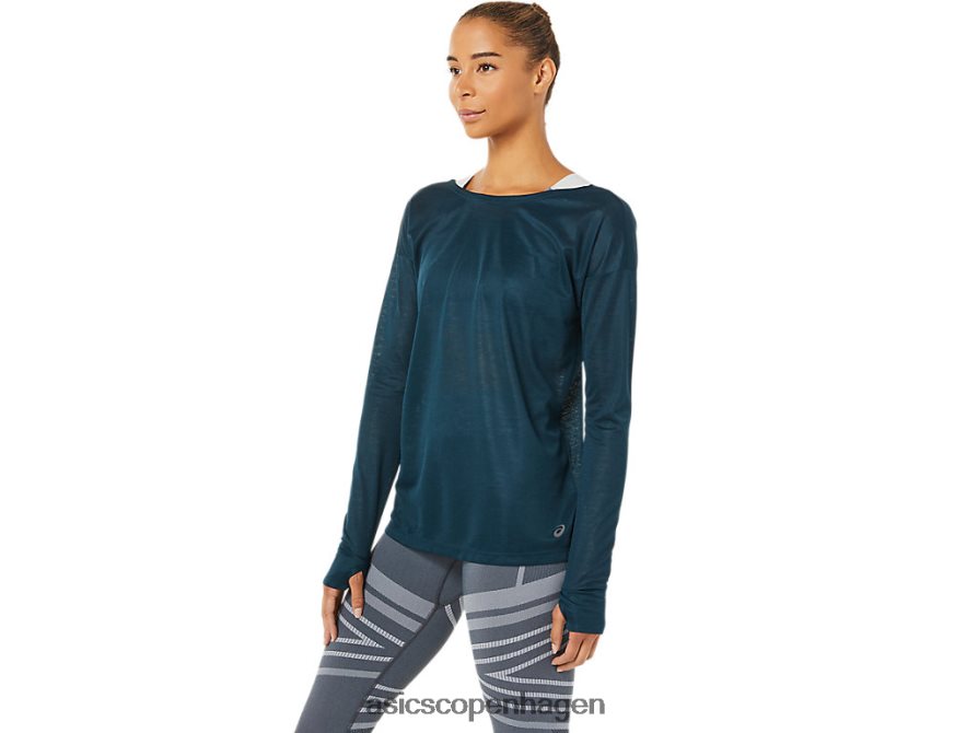 Asics langærmet top med åben ryg fransk blå Z206F63378
