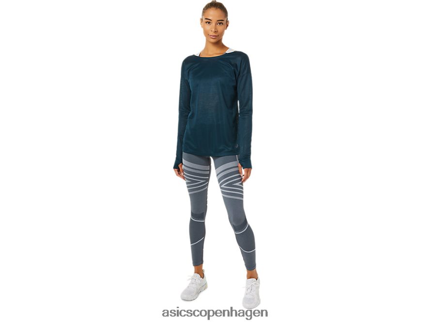 Asics langærmet top med åben ryg fransk blå Z206F63378