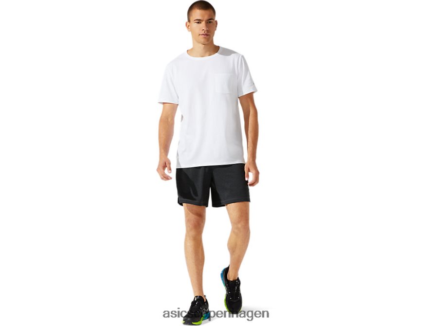 Asics lappet lomme med kort ærmet top strålende hvid Z206F61954