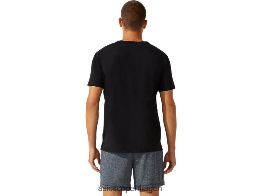 Asics lappet lomme med kort ærmet top ydeevne sort Z206F61964